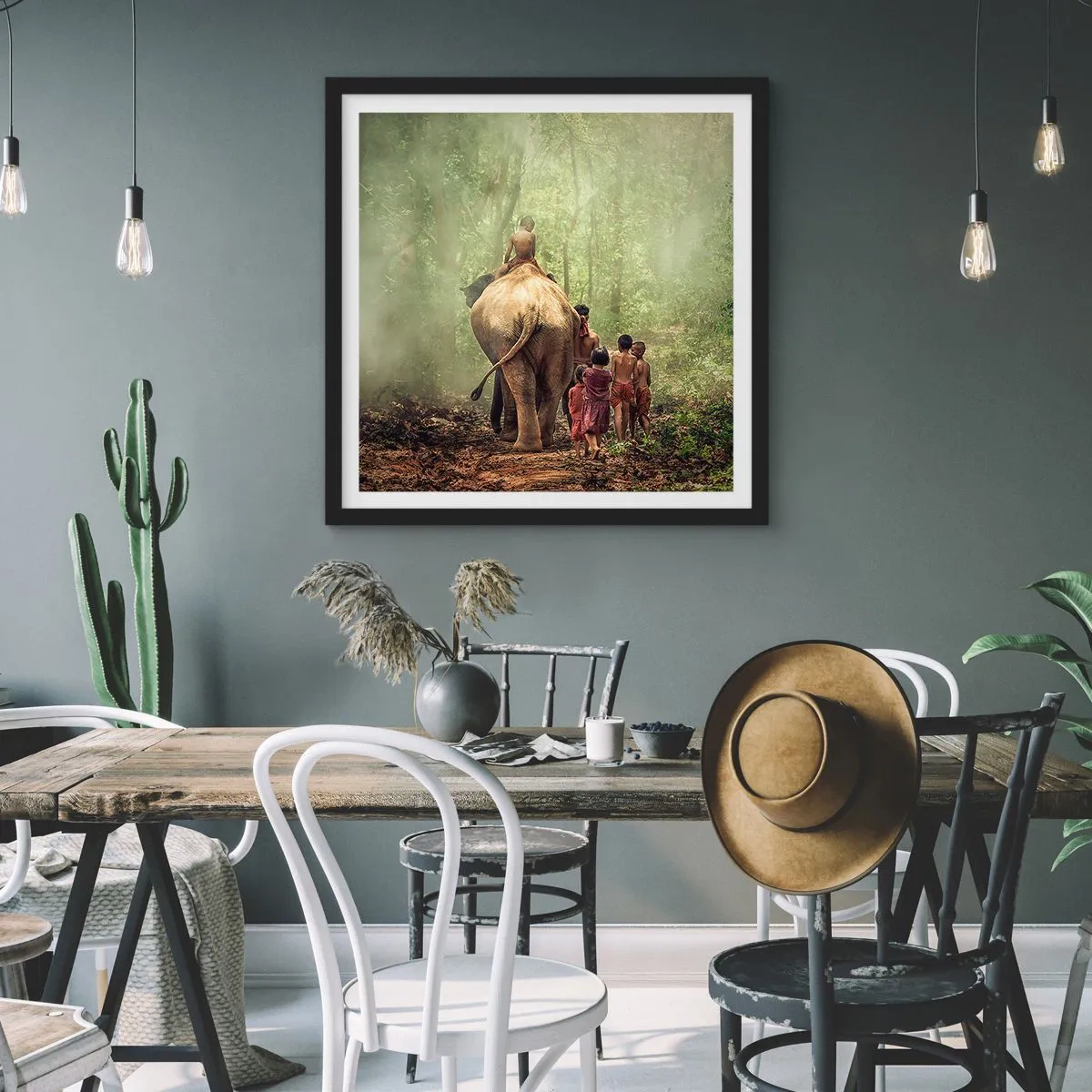 Poster in cornice nera - Il nuovo Libro della Giungla - 30x30 cm