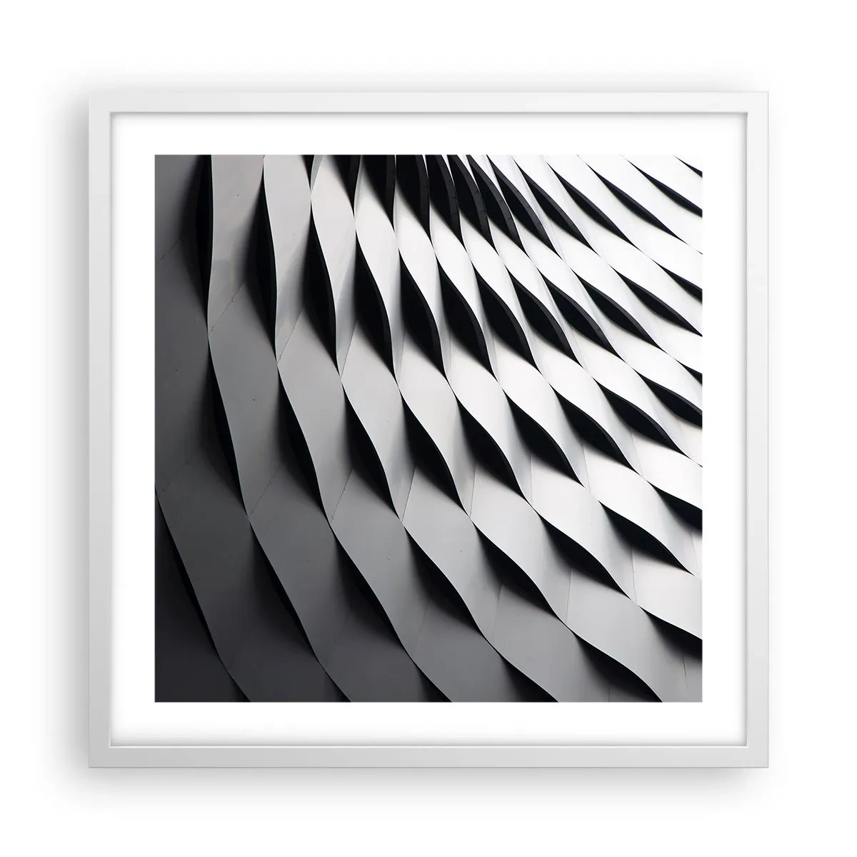 Poster in cornice bianca - Sulla cresta dell'onda - 50x50 cm