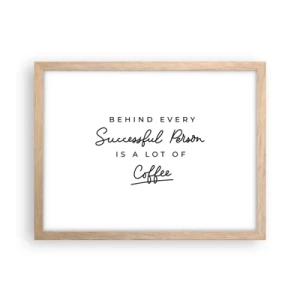 Poster in cornice rovere chiaro - Il segreto del successo - 40x30 cm