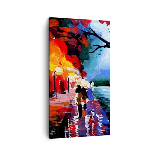 Quadro su tela - Stampe su Tela - Autunno infuocato nel parco - 45x80 cm