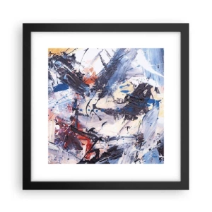 Poster in cornice nera - La danza folle dell'astrazione - 30x30 cm