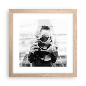 Poster in cornice rovere chiaro - Il creatore e il materiale - 30x30 cm