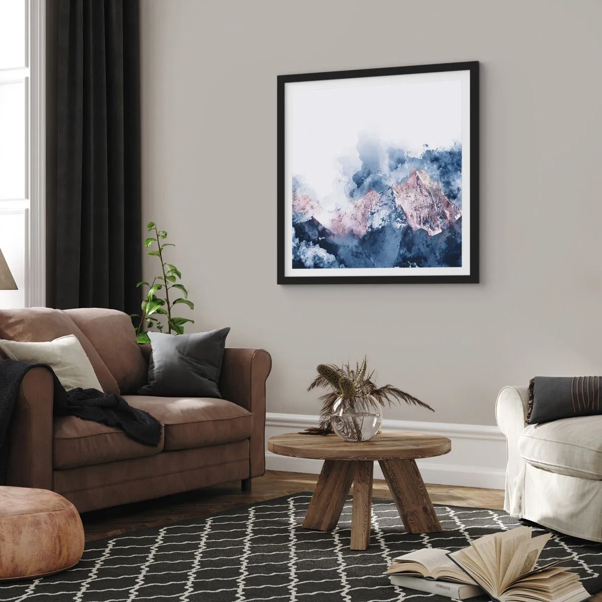 Poster in cornice nera - Queste si che sono cime! - 30x30 cm