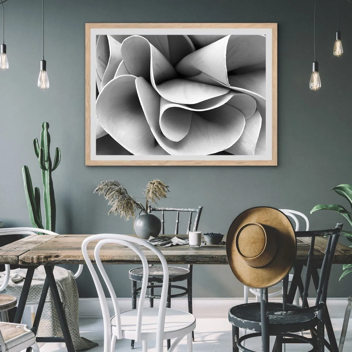 Poster in cornice rovere chiaro - Avviene nello spazio - 70x50 cm