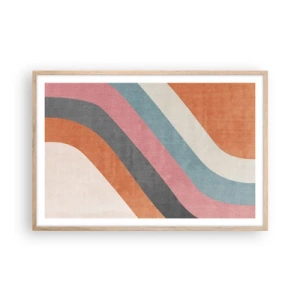 Poster in cornice rovere chiaro - Composizione diagonale: movimento - 91x61 cm