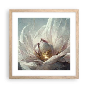 Poster in cornice rovere chiaro - Fiorisce ogni cento anni - 40x40 cm