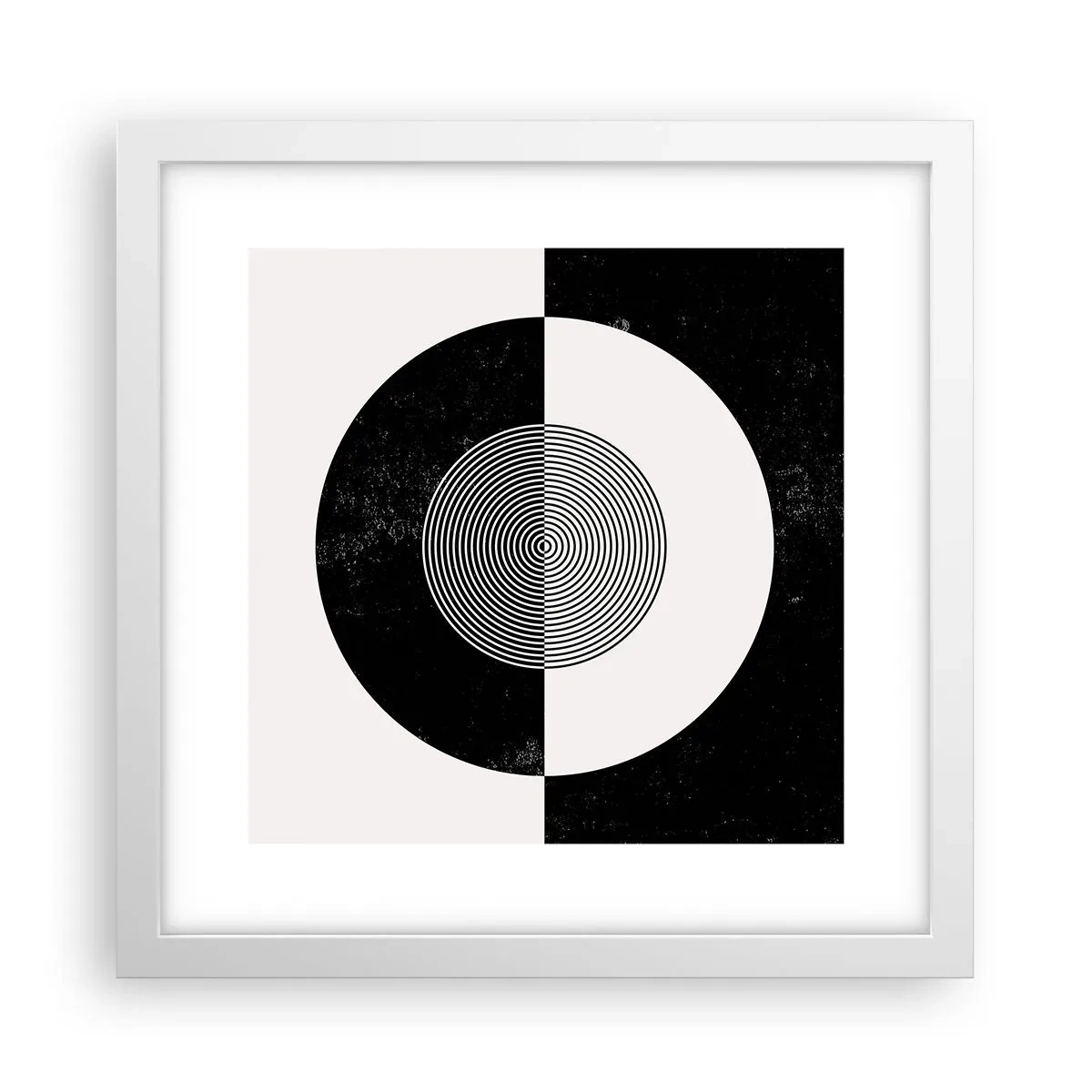 Poster in cornice bianca - Armonia in bianco e nero - 30x30 cm
