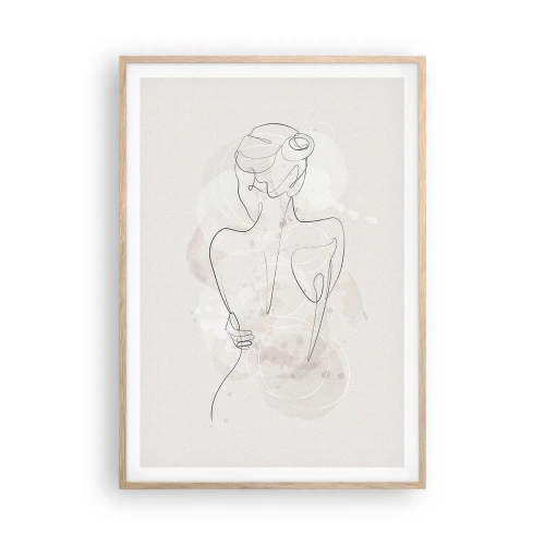 Poster in cornice rovere chiaro - Come uno strumento delicato - 70x100 cm