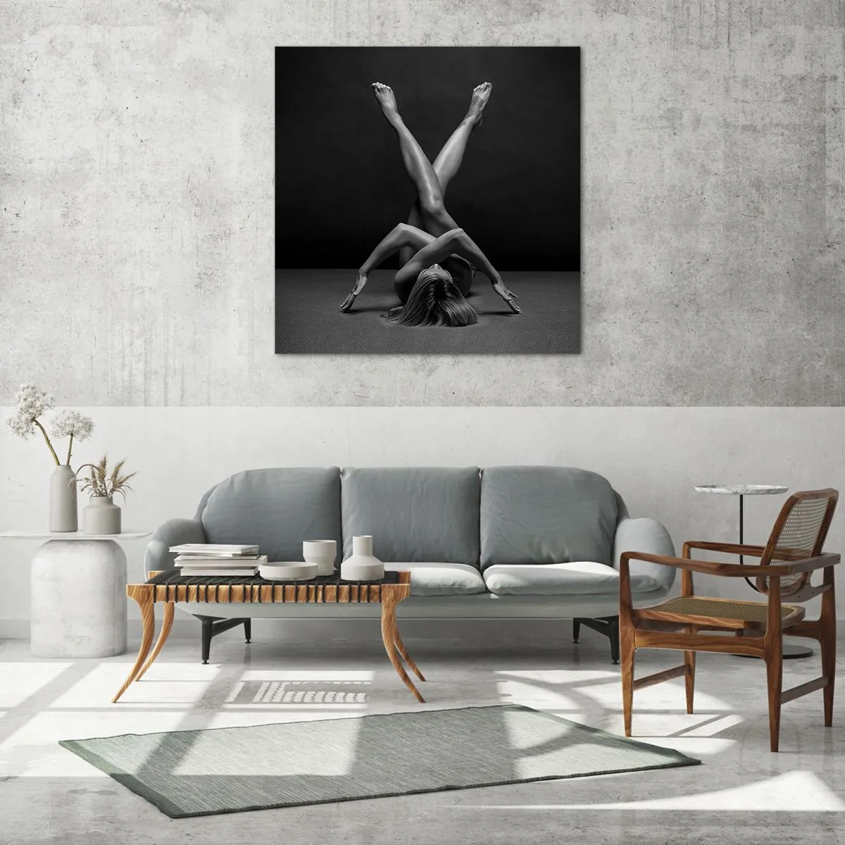 Quadro su vetro - Geometria del nudo - 40x40 cm