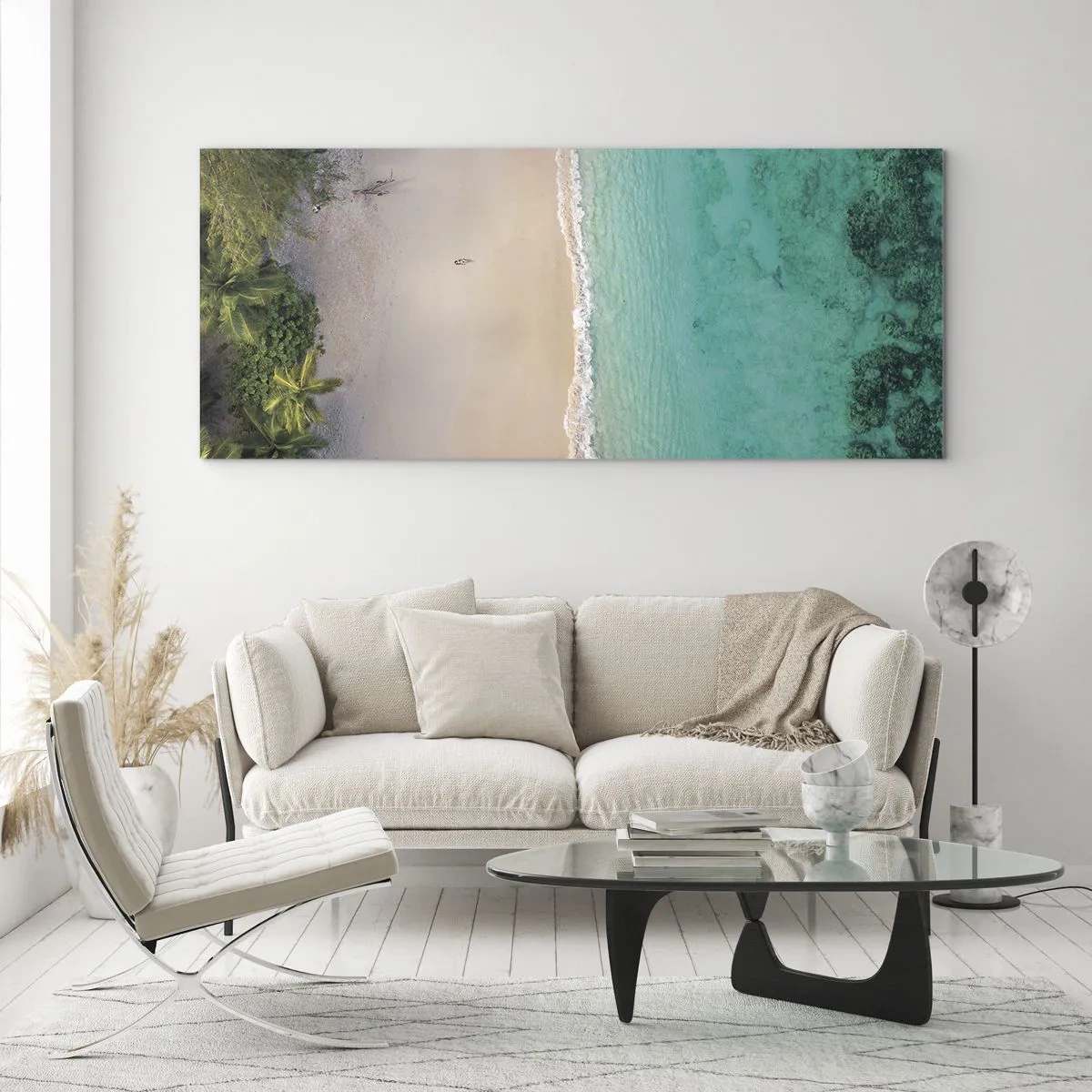 Quadro su vetro - Spiaggia del paradiso - 100x40 cm