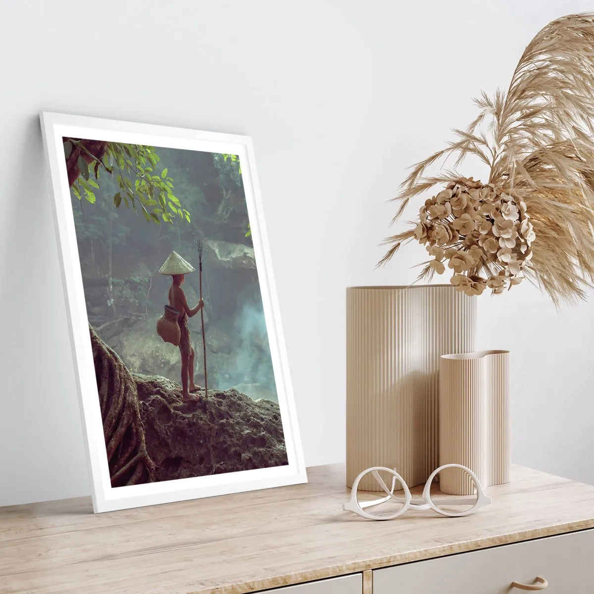 Poster in cornice bianca - In armonia con la natura - 61x91 cm