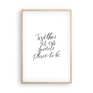 Poster in cornice rovere chiaro - Anche tu lo senti? - 61x91 cm