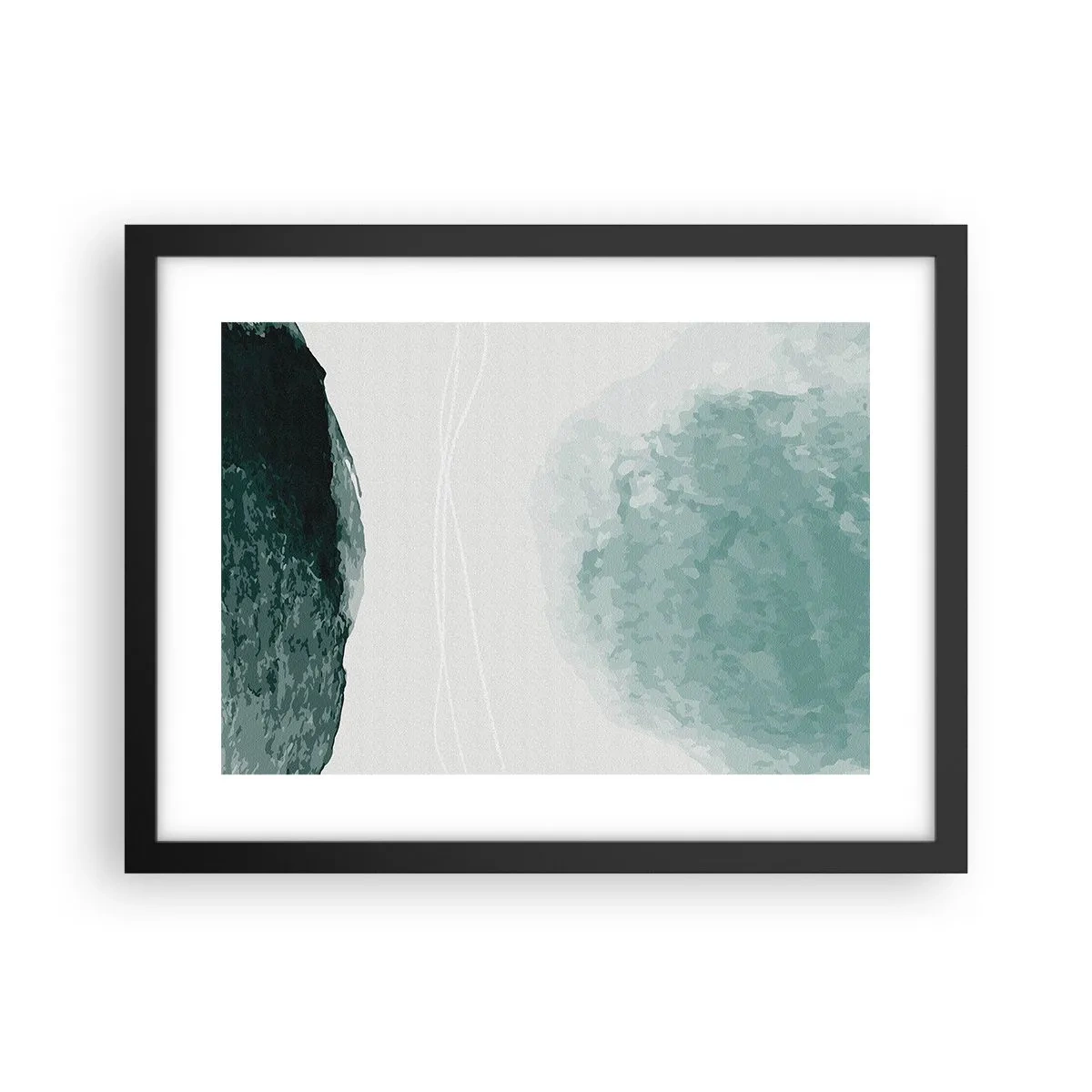 Poster in cornice nera - Incontro con la nebbia - 40x30 cm