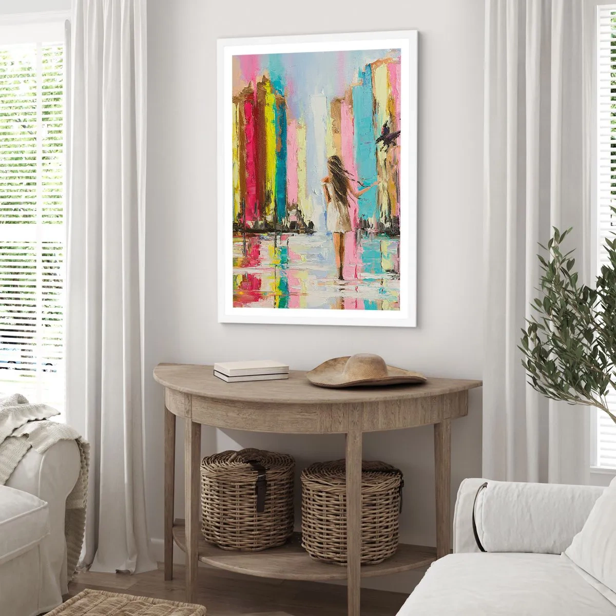 Poster in cornice bianca - Seguimi - 70x100 cm