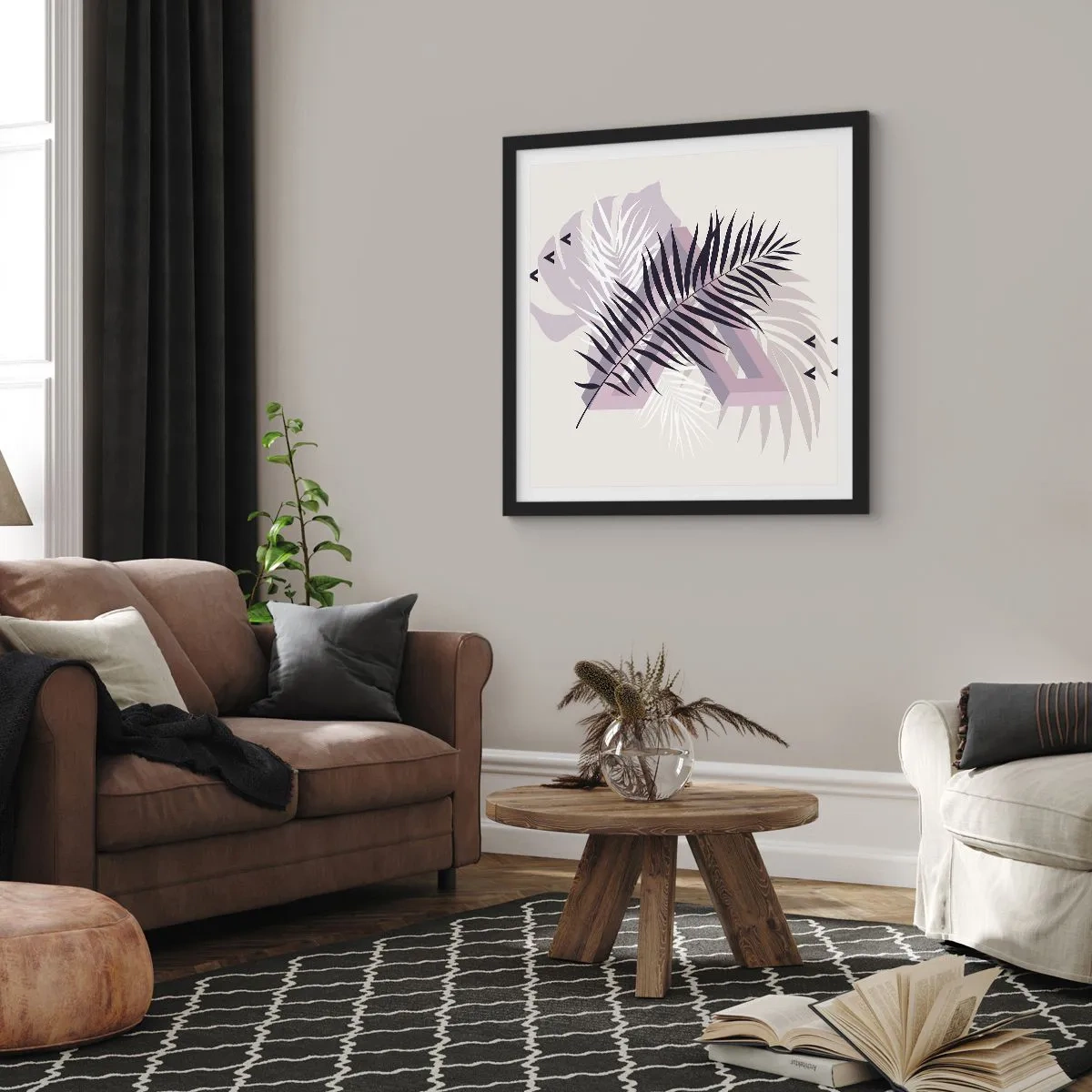 Poster in cornice nera - L'ombra dell'ombra - 50x50 cm