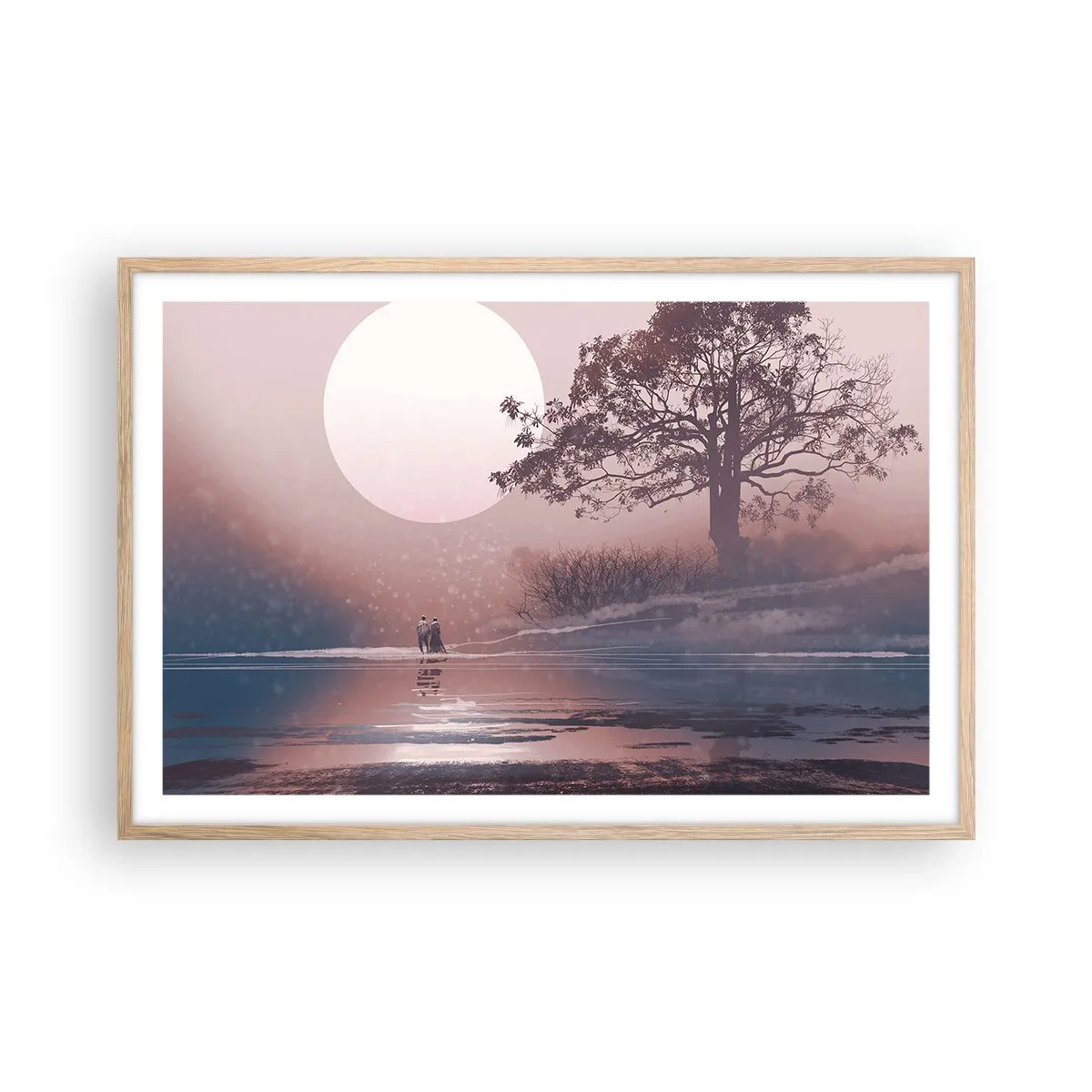 Poster in cornice rovere chiaro - Meraviglie della notte - 91x61 cm