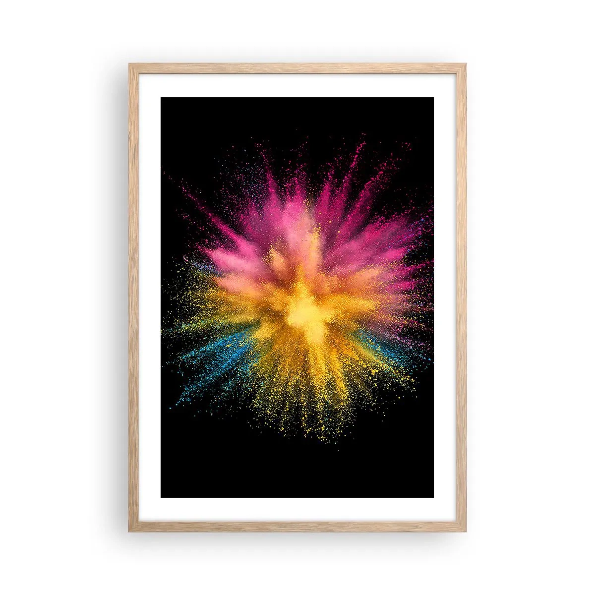 Poster in cornice rovere chiaro - La nascita dei colori - 50x70 cm