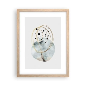 Poster in cornice rovere chiaro - Nell'abbraccio dello spazio - 30x40 cm