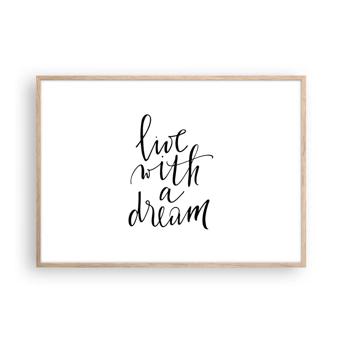 Poster in cornice rovere chiaro - Of course - 100x70 cm