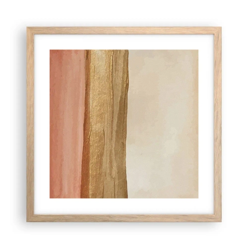 Poster in cornice rovere chiaro - Composizione verticale - 40x40 cm