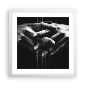 Poster in cornice bianca - La preghiera dell'artista - 40x40 cm