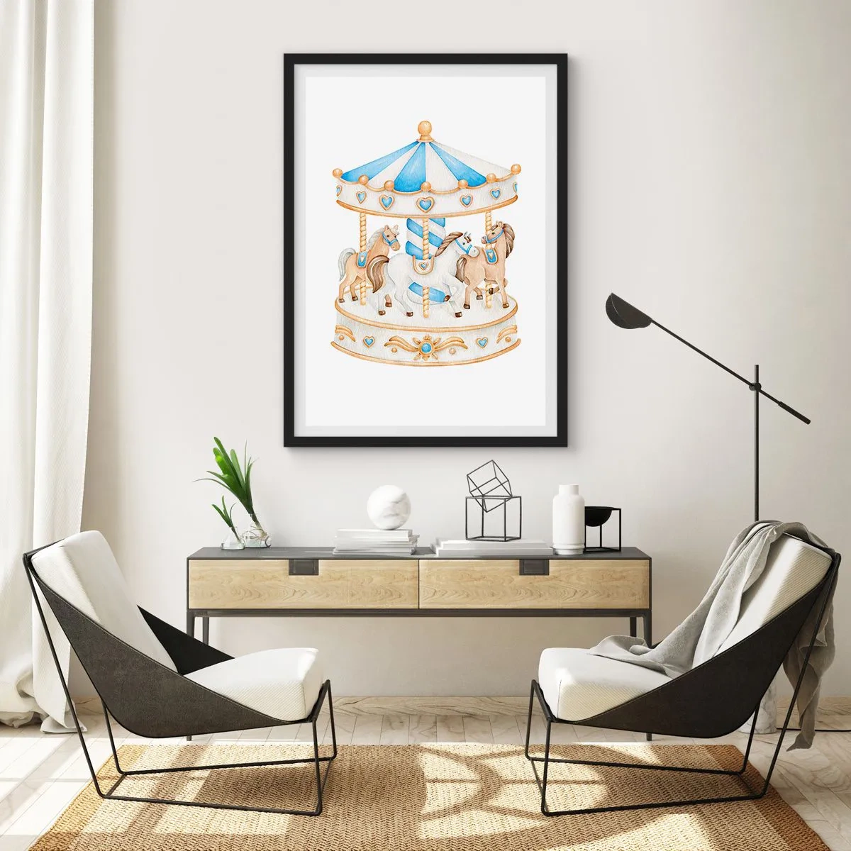 Poster in cornice nera - Dolce infanzia - 30x40 cm