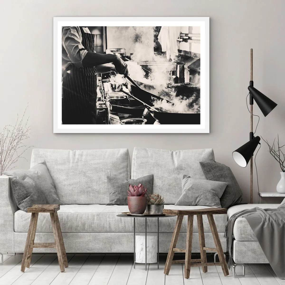 Poster in cornice bianca - L'alchimia dei sapori - 70x50 cm