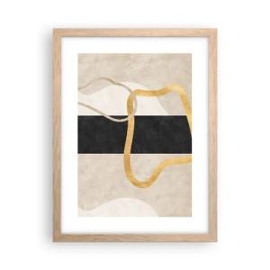 Poster in cornice rovere chiaro - Forme intrecciate - 30x40 cm