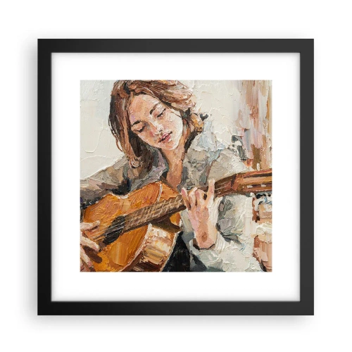 Poster in cornice nera - Concerto per chitarra e cuore di ragazza - 30x30 cm