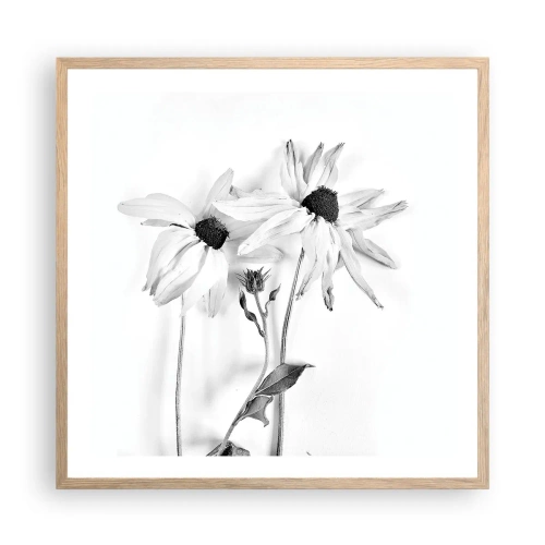 Poster in cornice rovere chiaro - Nessuno vuole essere solo - 60x60 cm