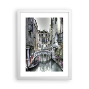 Poster in cornice bianca - Da secoli in silenziosa riflessione - 30x40 cm