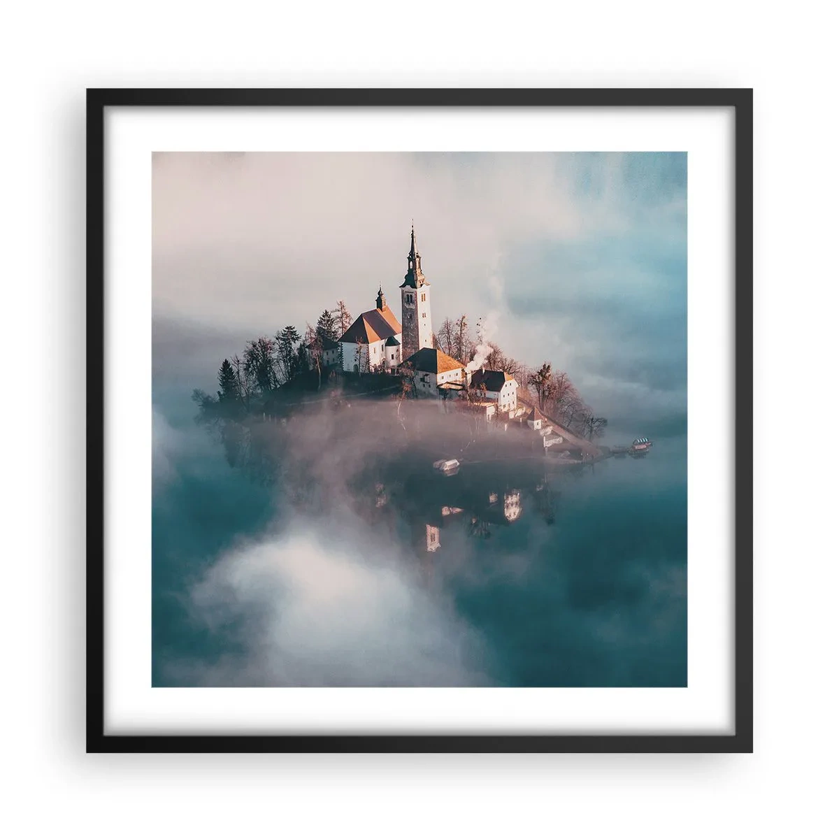 Poster in cornice nera - L'isola dei sogni - 50x50 cm