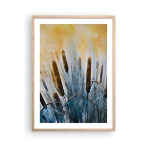 Poster in cornice rovere chiaro - Fresco dell'acqua, calore del sole - 50x70 cm