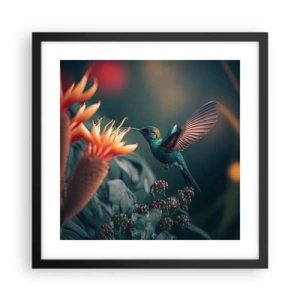 Poster in cornice nera - Una vita davvero a colori - 40x40 cm