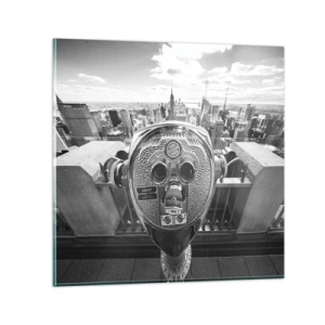 Quadro su vetro - Il centro del mondo - 70x70 cm