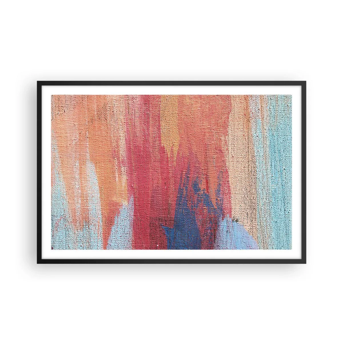 Poster in cornice nera - Colando con l'arcobaleno - 91x61 cm