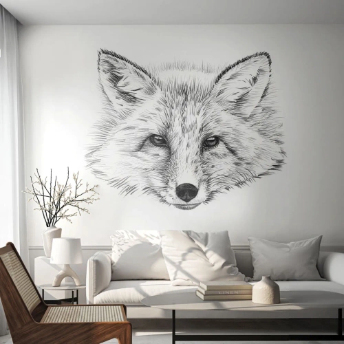 Fotomurali Autoadesivo Deluxe Sticker - Questi occhi possono mentire? - Animali, Volpe, Grafica - 350x256 cm