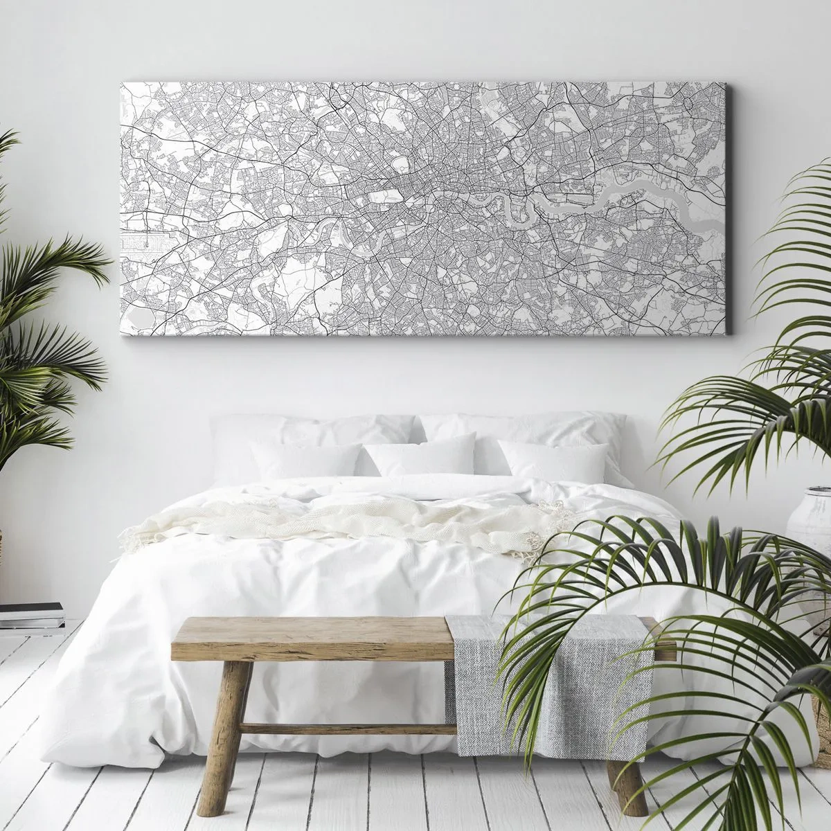 Quadro su tela - Stampe su Tela - Mappa del labirinto di Londra - 90x30 cm