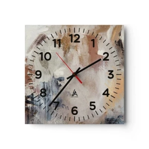 Orologio da parete - Orologio in Vetro - Astrazione annebbiata - 30x30 cm
