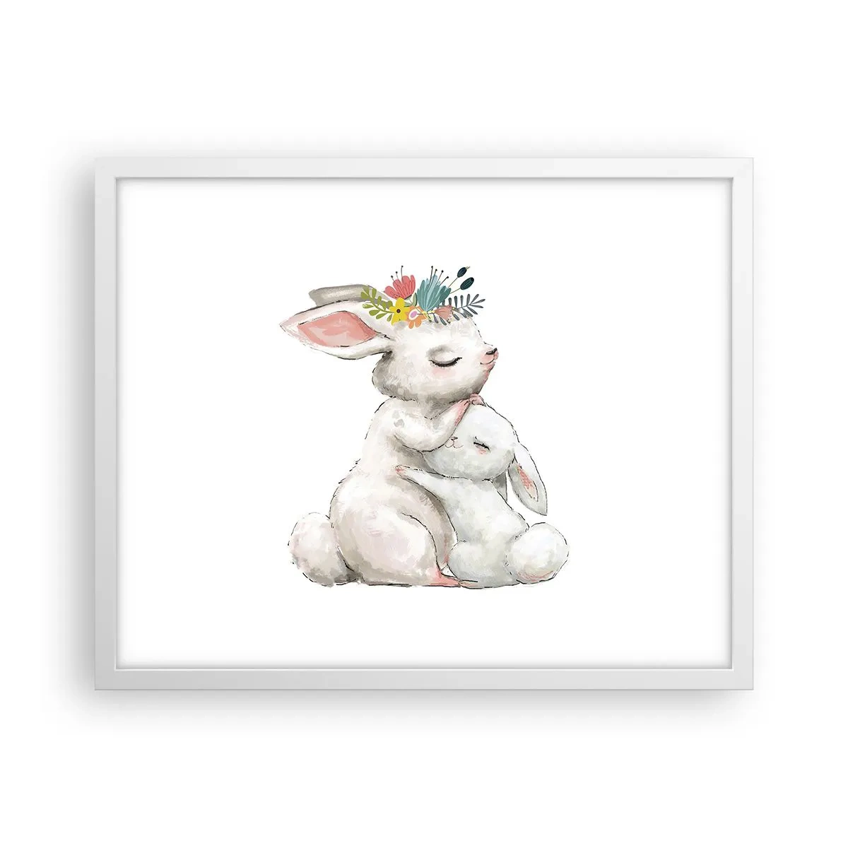 Poster in cornice bianca - Da mamma si sta meglio - 50x40 cm