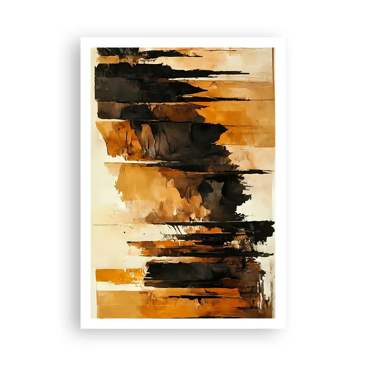 Poster - Armonia di nero e oro - 70x100 cm
