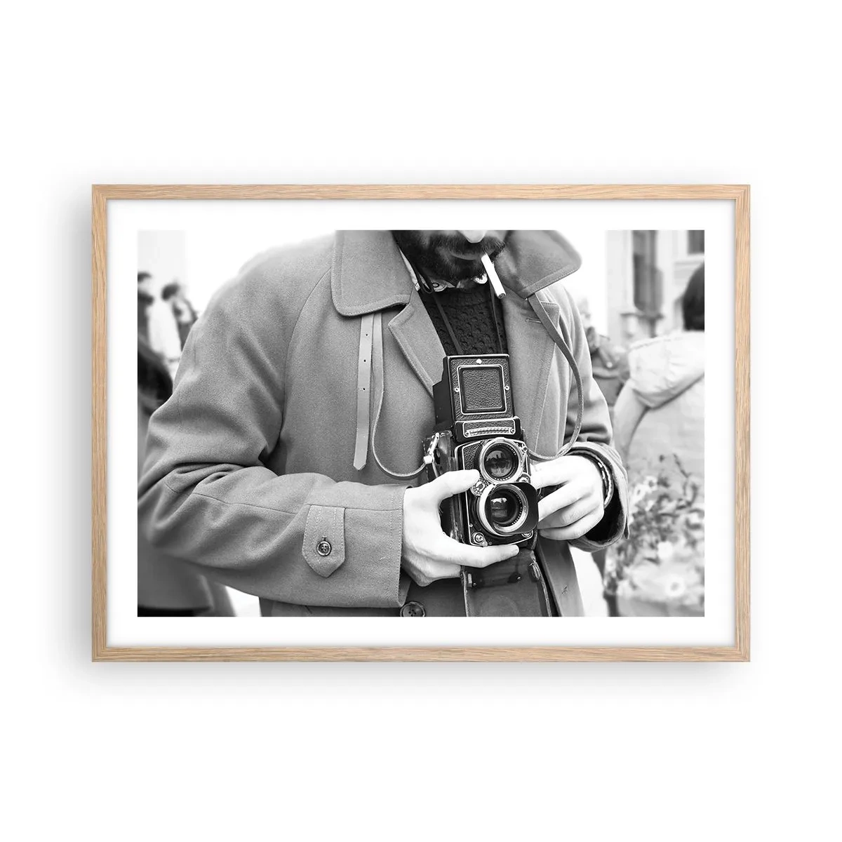 Poster in cornice rovere chiaro - In stile retro - 70x50 cm
