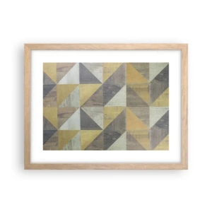 Poster in cornice rovere chiaro - Secondo i triangoli - 40x30 cm