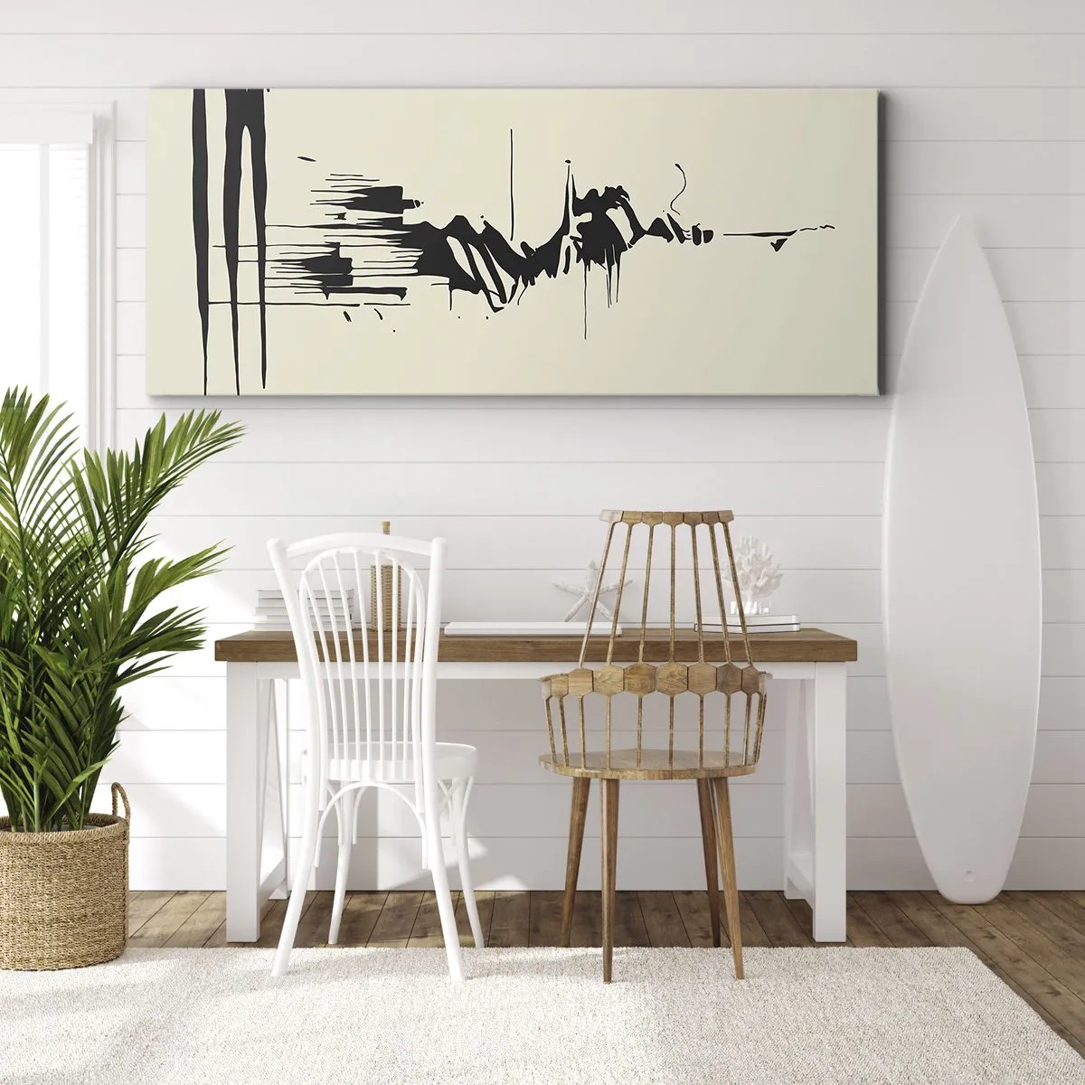Quadro su tela - Stampe su Tela - Astrazione frettolosa - 100x40 cm