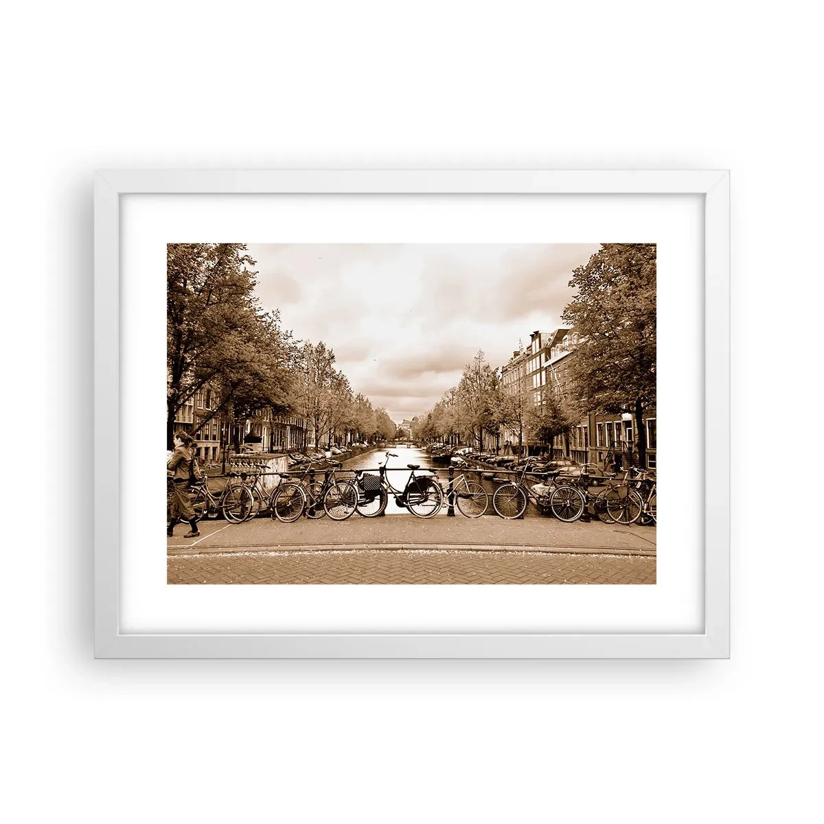Poster in cornice bianca - Atmosfera olandese - 40x30 cm