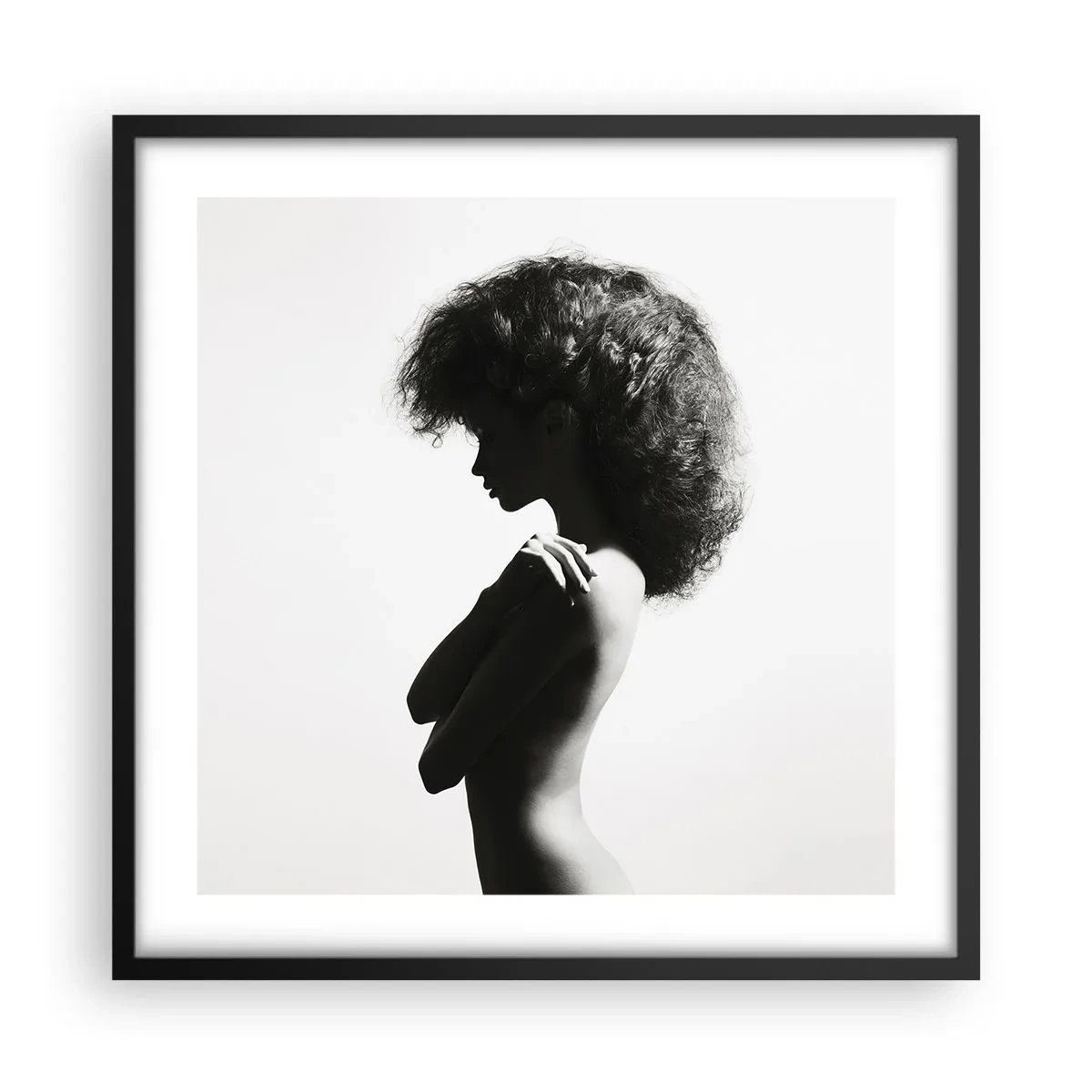 Poster in cornice nera - Come un fiore su un gambo snello - 50x50 cm