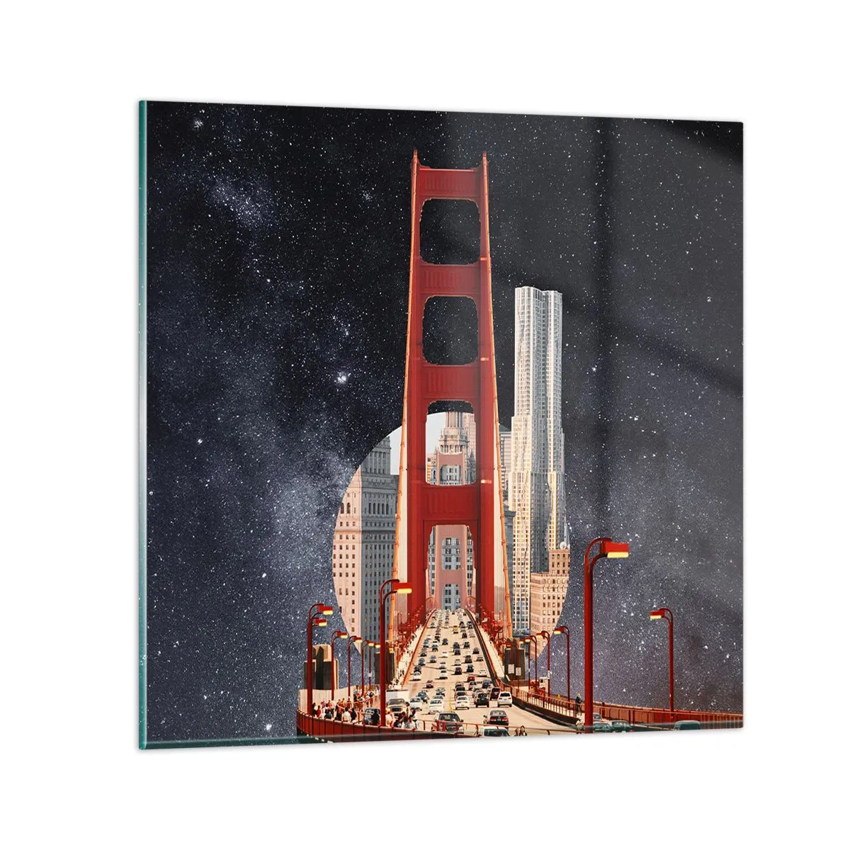 Quadro su vetro - Sempre al centro - 70x70 cm