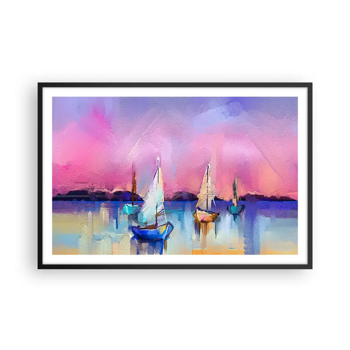 Poster in cornice nera - Direzione: mare aperto - 91x61 cm