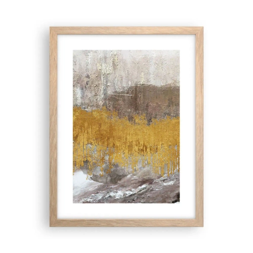 Poster in cornice rovere chiaro - Soffio dorato - 30x40 cm