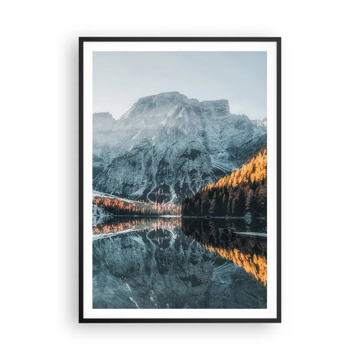 Poster in cornice nera - Paesaggio allo specchio - 70x100 cm